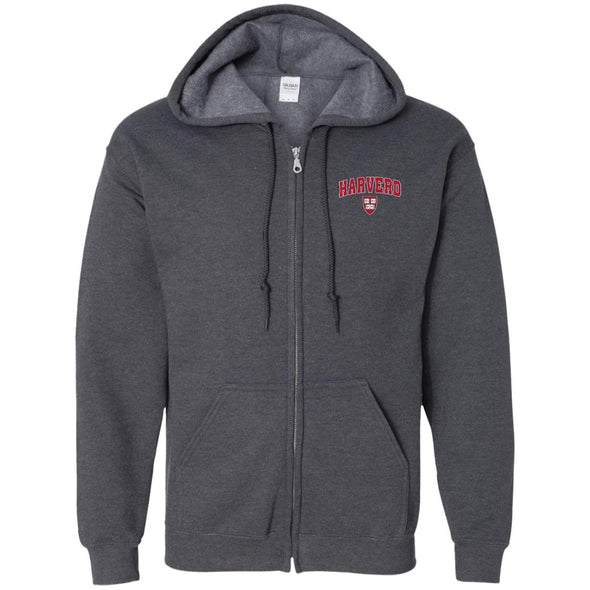 Harverd Zip Up Hooded Sweatshirt