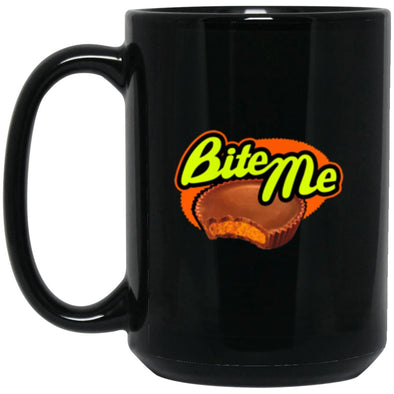 Bite Me Black Mug 15oz (2-sided)
