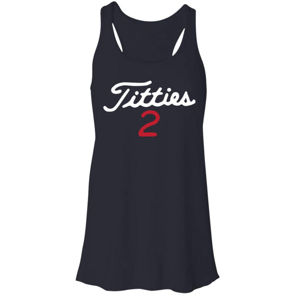 Titties 2 4Flowy Racerback Tank