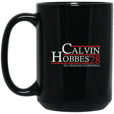 Calvin Hobbes 28 Black Mug 15oz (2-sided)