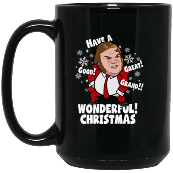 Good Great Grand Wonderful Christmas Black Mug 15oz (2-sided)