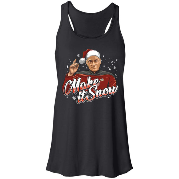 Make It Snow Picard Flowy Racerback Tank