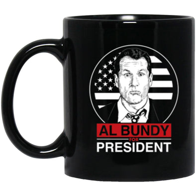 Al Bundy For President Black Mug 11oz (2-sided)