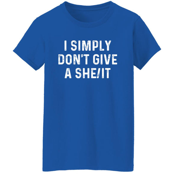 Don't Give A She/It Ladies Cotton Tee