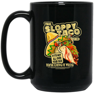 Sloppy Taco Black Mug 15oz (2-sided)