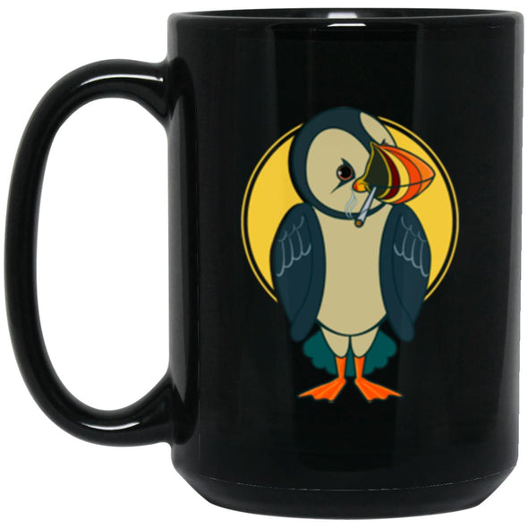 Puffin'  Black Mug 15oz (2-sided)