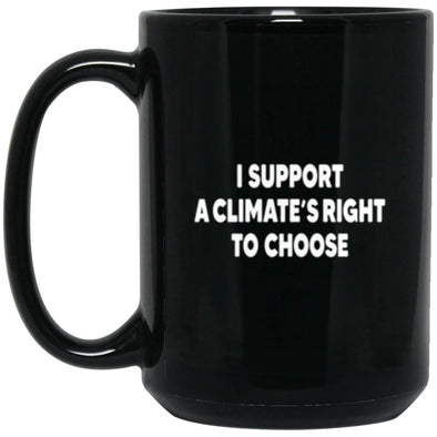 Climate's Right To Choose Black Mug 15oz (2-sided)