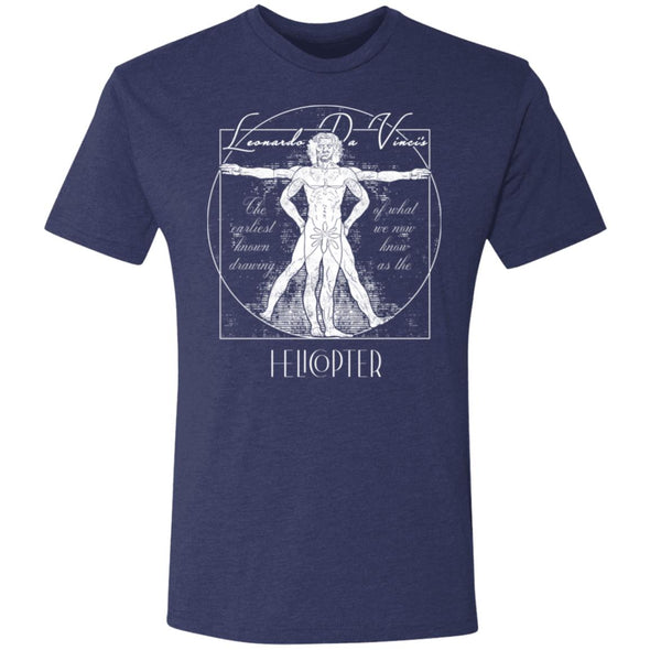 The Vitruvian Helicopter Premium Triblend Tee