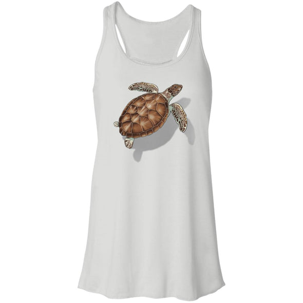 Sea Turtle Shadow Flowy Racerback Tank