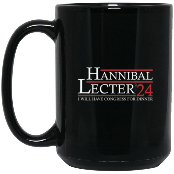 Hannibal Lecter 24 Black Mug 15oz (2-sided)