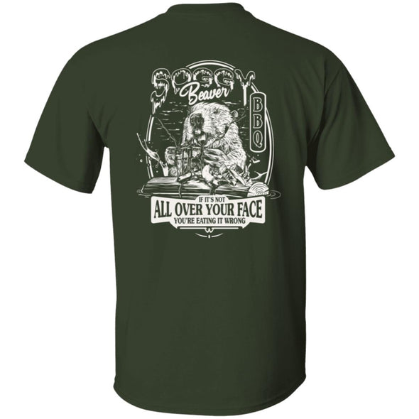 Soggy Beaver BBQ Cotton Tee (BACK PRINT)