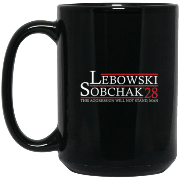 Lebowski Sobchak 28 Black Mug 15oz (2-sided)