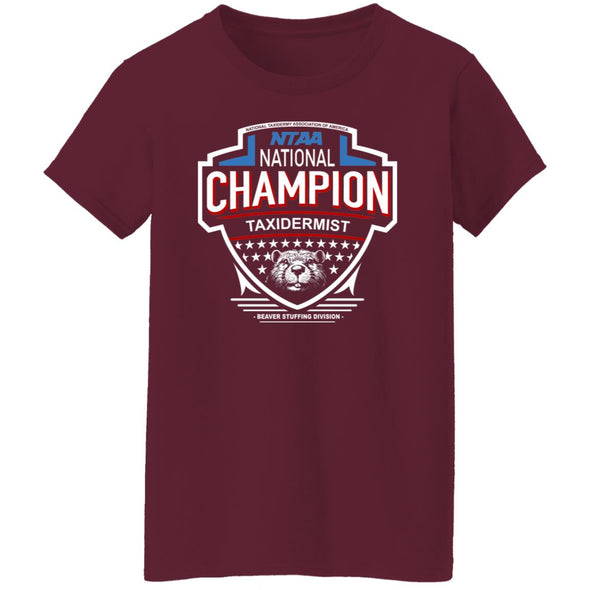 Beaver Stuffing Champ Ladies Cotton Tee