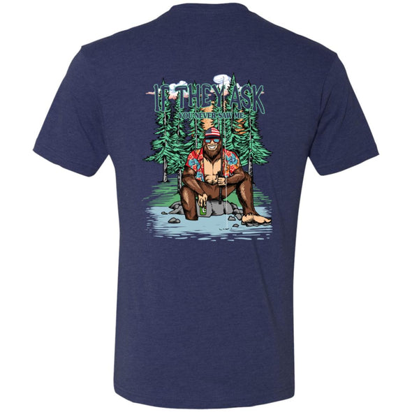 Bigfoot Fishing Premium Triblend Tee (Back Side Print)