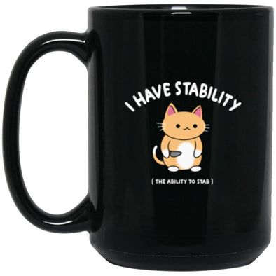 STABility Black Mug 15oz (2-sided)