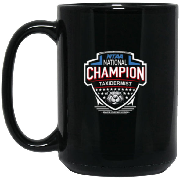 Beaver Stuffing Champ Black Mug 15oz (2-sided)