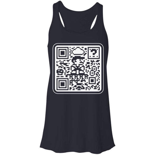 Mario QR Code  Flowy Racerback Tank