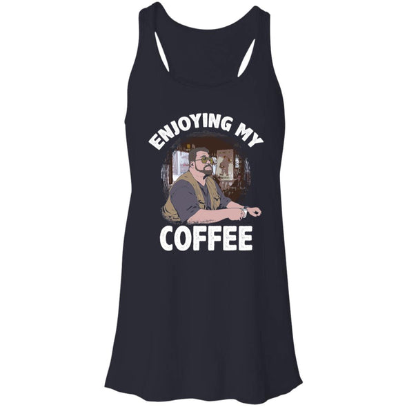 Enjoying My Coffee Flowy Racerback Tank