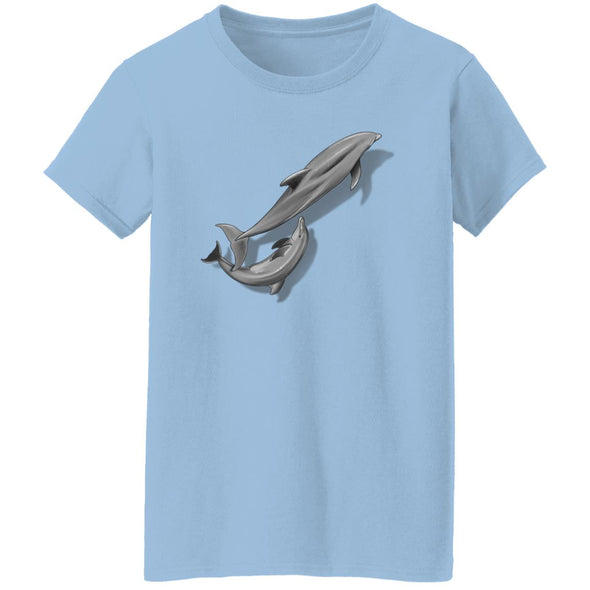 Dolphins Shadow Ladies Cotton Tee