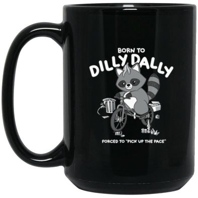 Dilly Dally Black Mug 15oz (2-sided)