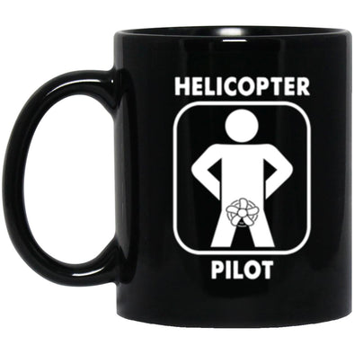 Helicopter Pilot Black Mug 11oz (2-sided)