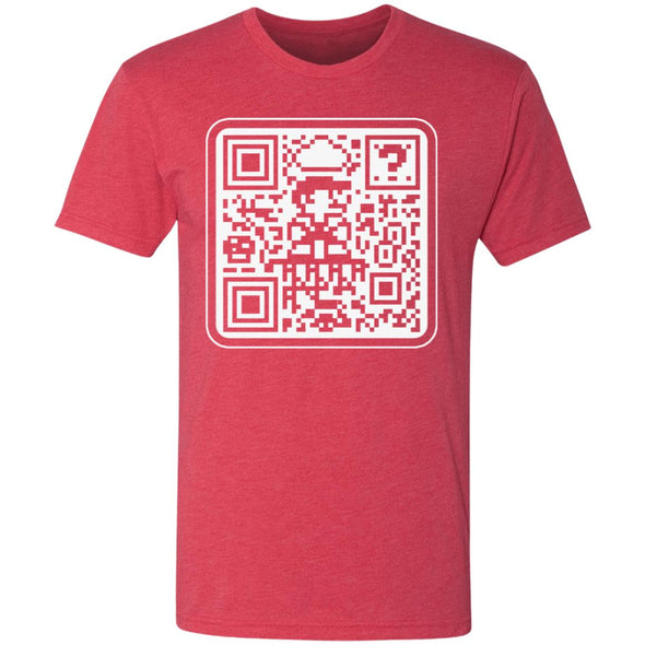 Mario QR Code Premium Triblend Tee