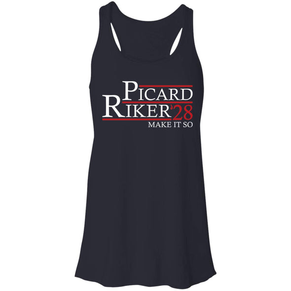 Picard Riker 28 Flowy Racerback Tank