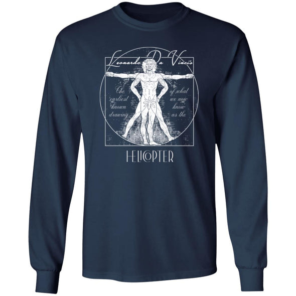 The Vitruvian Helicopter Long Sleeve