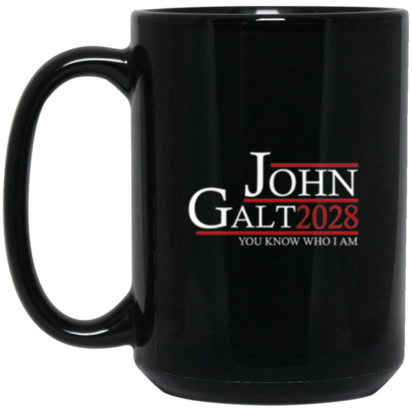 John Galt 28  Black Mug 15oz (2-sided)