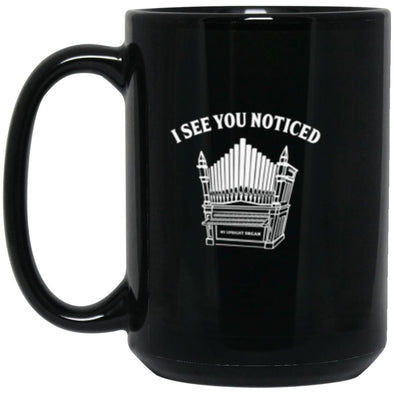 Upright Organ 15oz Black Mug