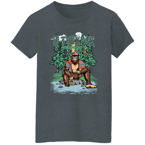 Bigfoot Fishing Ladies Cotton Tee