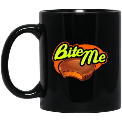 Bite Me Black Mug 11oz (2-sided)