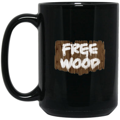 Free Wood Black Mug 15oz (2-sided)