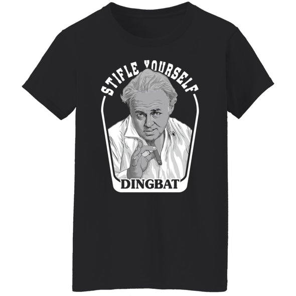 Stifle Yourself Dingbat Ladies Cotton Tee