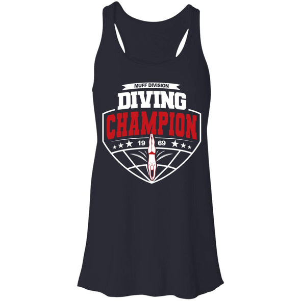 Muff Diving Champion  Flowy Racerback Tank