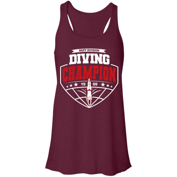 Muff Diving Champion  Flowy Racerback Tank