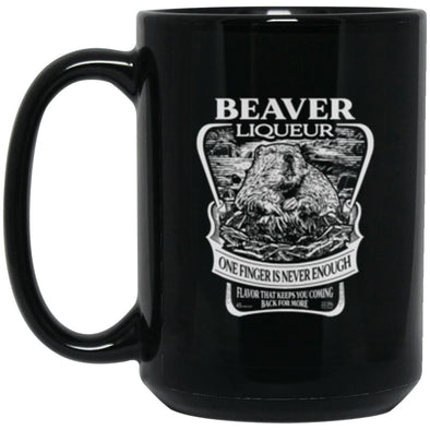 Beaver Liqueur Vintage Black Mug 15oz (2-sided)
