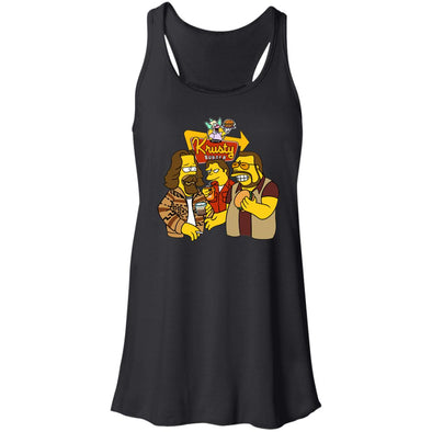 Near the Krusty Burger Flowy Racerback Tank