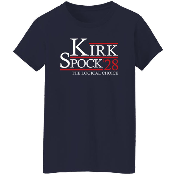 Kirk Spock 28 Ladies Cotton Tee