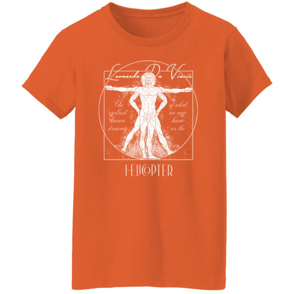 The Vitruvian Helicopter Ladies Cotton Tee
