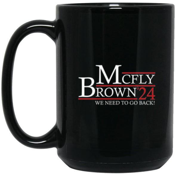 McFly Brown 24 Black Mug 15oz (2-sided)