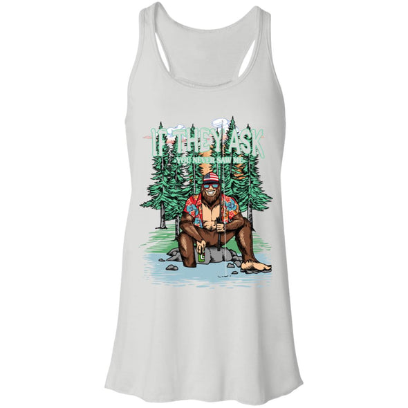 Bigfoot Fishing Flowy Racerback Tank