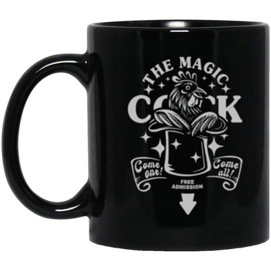The Magic Rooster Black Mug 11oz (2-sided)
