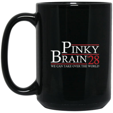 Pinky Brain 28 Black Mug 15oz (2-sided)