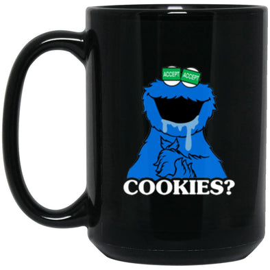 Accept Cookies Black Mug 15oz (2-sided)