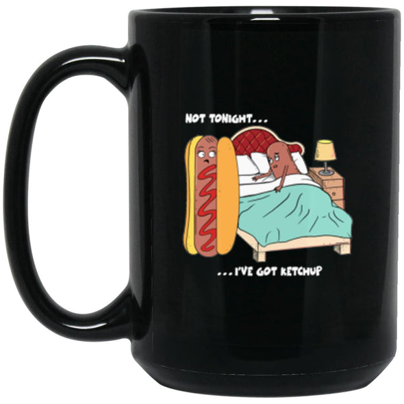 Ketchup Black Mug 15oz (2-sided)