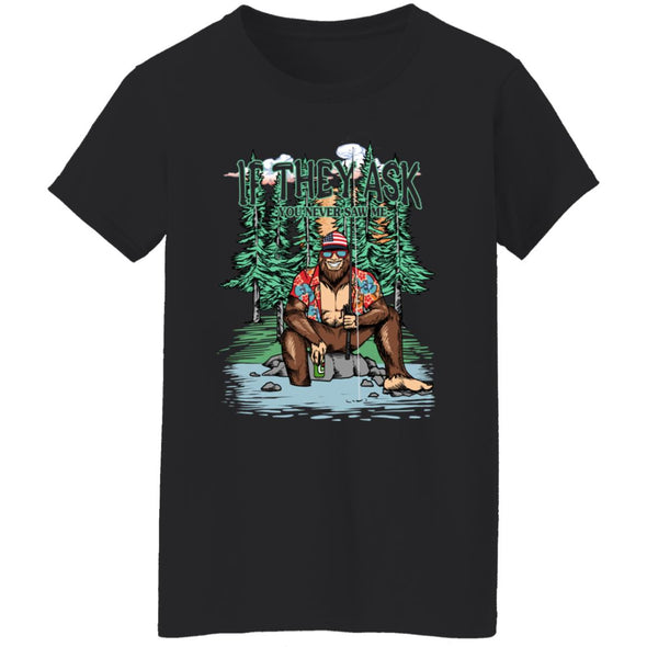 Bigfoot Fishing Ladies Cotton Tee