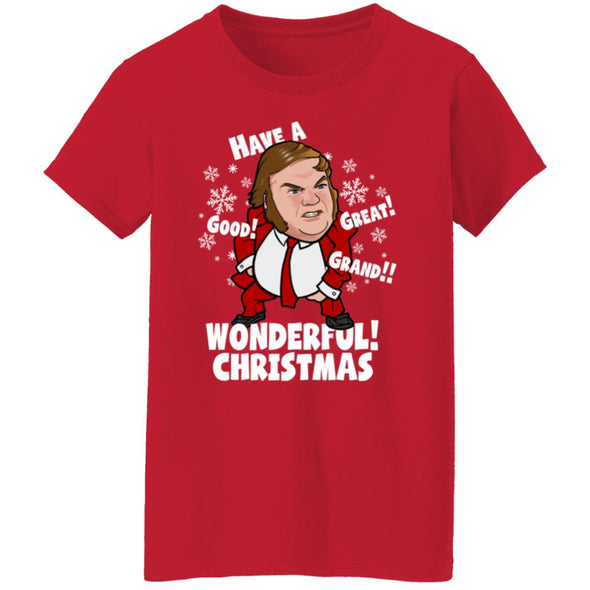 Good Great Grand Wonderful Christmas Ladies Cotton Tee