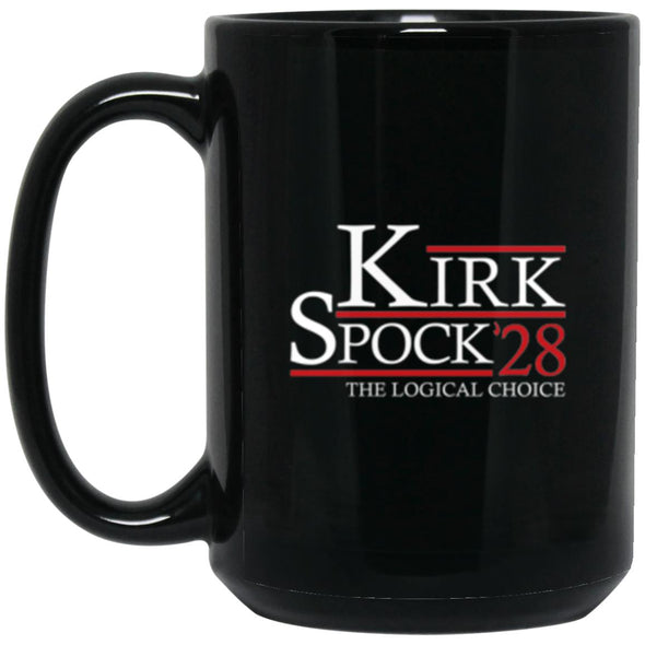 Kirk Spock 28  Black Mug 15oz (2-sided)