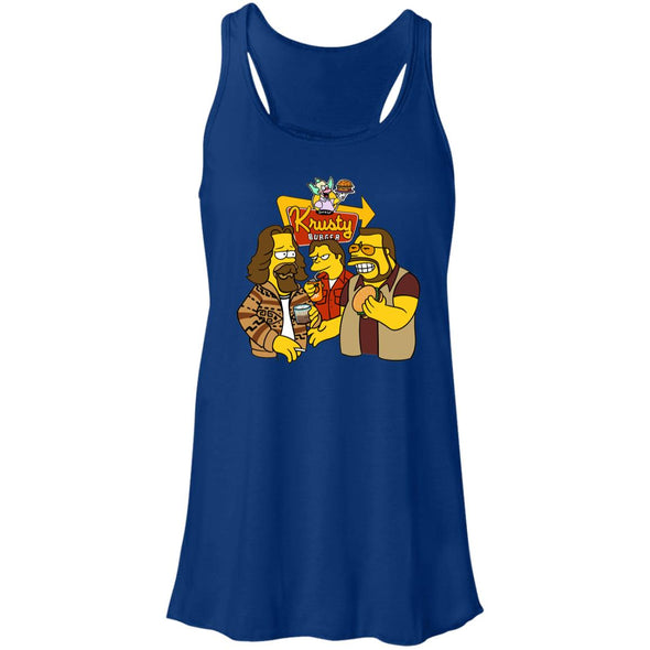 Near the Krusty Burger Flowy Racerback Tank